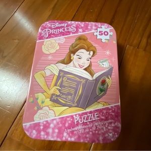 Disney Princess Puzzle 50 piece In Collectors Tin Belle And Her Books ki…